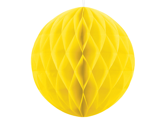 Boule en papier de soie, jaune, 30 cm