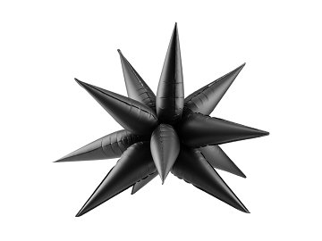 Foil balloon Star 3D, 95cm, black
