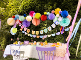 Tissue paper garland, mix, 3m