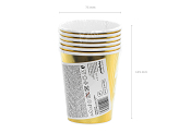 Paper cups 50th Birthday, gold, 220ml (1 pkt / 6 pc.)