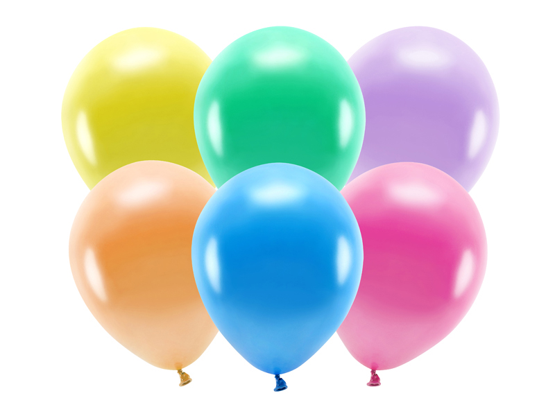 Latexballong ECO – metallisk – mix – 26 cm – 100-pack