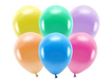 Ballons Eco 26 cm métallisés, mélange de couleurs (1 pqt. / 100 pc.)