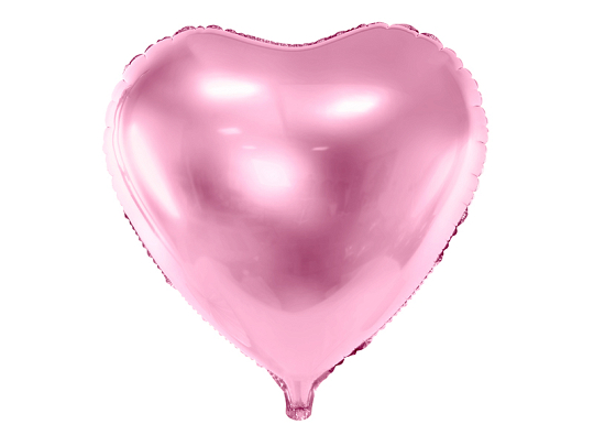 Balon foliowy Serce, 61cm, jasny róż
