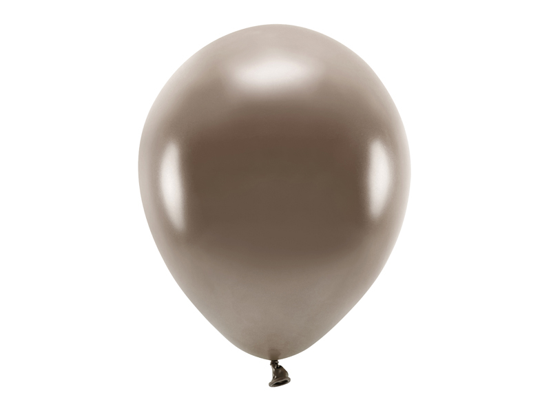 Latexballong ECO – metallisk – brun – 30 cm – 10-pack