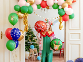 Ballons 30 cm Merry Christmas, mix (1 pqt. / 6 pc.)