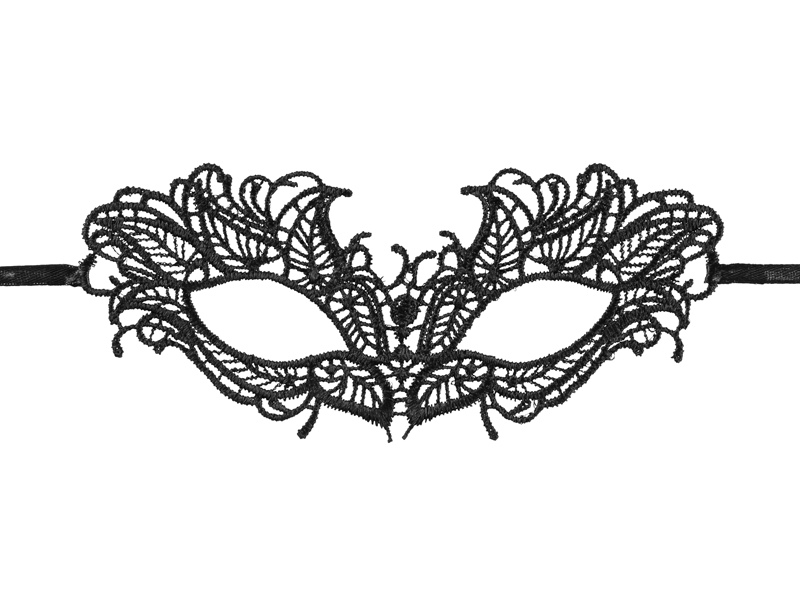 Mask – svart – 21x8 cm