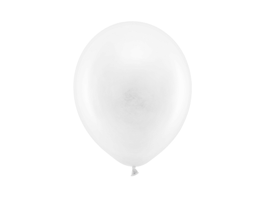 Ballons Rainbow 23cm, pastell, weiß (1 VPE / 100 Stk.)