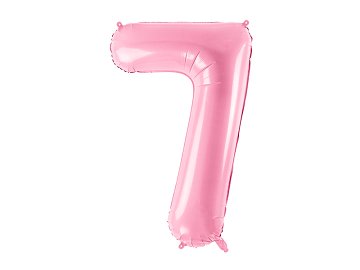 Foil Balloon Number ''7'', 86cm, pink