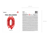 Balon foliowy Litera ''O'', 35cm, czerwony