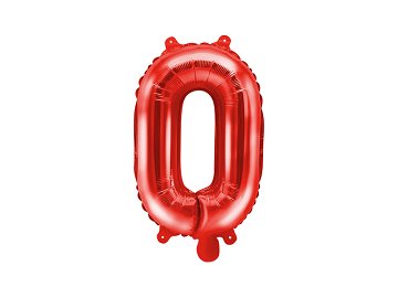 Ballon en Mylar Lettre ''O'', 35cm, rouge