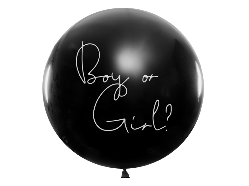 Konfettiballong – Gender Reveal – pojke – blå – 1 m