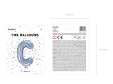Folienballon Buchstabe ''C'', 35cm, holografisch