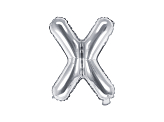 Folienballon Buchstabe ''X'', 35cm, silber