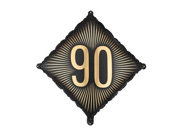 Foil Balloon ''90'', 46x46 cm, mix