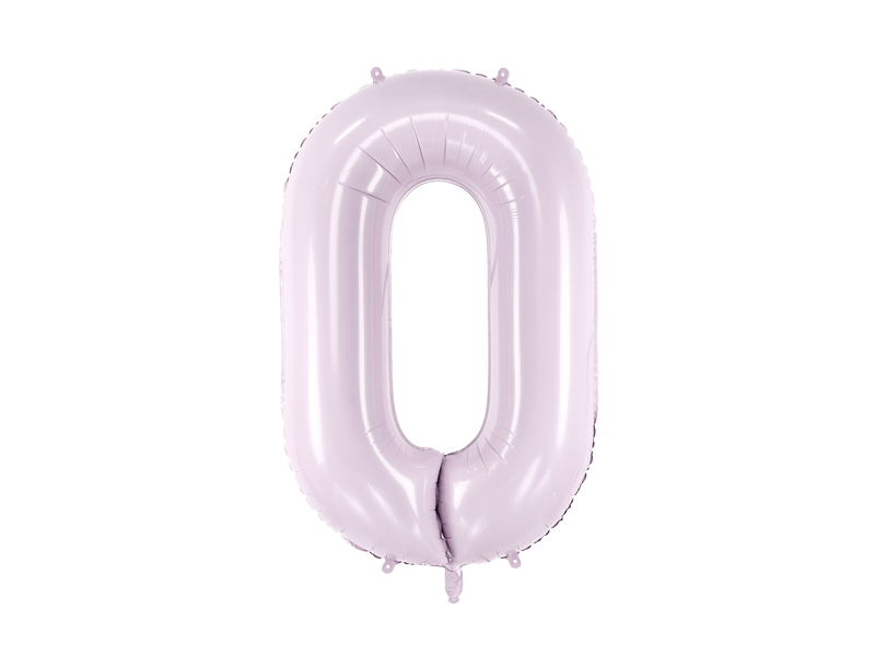 Sifferballong – siffra 0 – lila – 72 cm