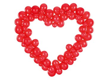 Ballongirlande mit Herzrahmen, rot, 160 cm