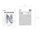 Folienballon Buchstabe ''N'', 35cm, silber