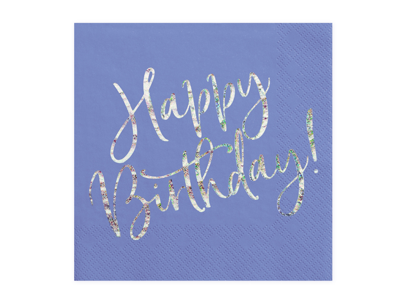 Servetter – Happy Birthday – marinblå – 20-pack