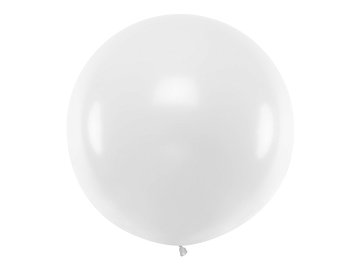 Ballon rond 1m, Blanc Pastel