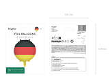 Folienballon Flagge Deutschland, 35 cm, Mix