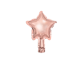 Foil balloons Stars, 12cm, rose gold (1 pkt / 25 pc.)