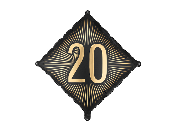 Foil Balloon ''20'', 46x46 cm, mix