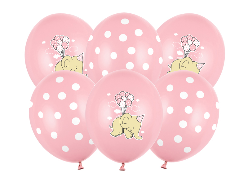 Latexballong – Elefant – pastell – rosa – 30 cm