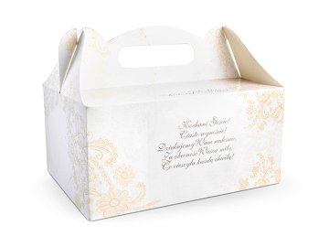 Ozdobne pudełka na ciasto weselne (1 op. / 10 szt.)