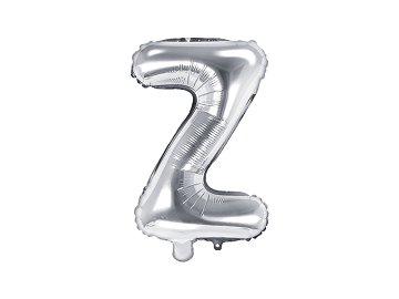 Foil Balloon Letter ''Z'', 35cm, silver