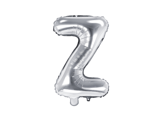 Balon foliowy Litera ''Z'', 35cm, srebrny