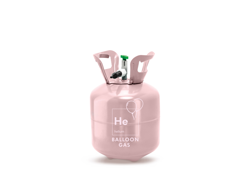 Helium tank, light pink, max 20 balloons - Designer decorations
