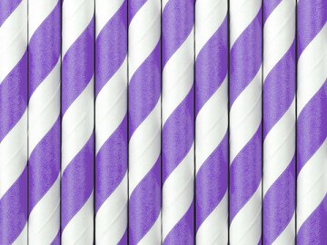 Paper Straws, lilac, 19.5cm (1 pkt / 10 pc.)