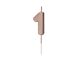 Birthday Candle Number 1, rose gold, 4.5cm