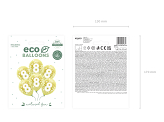 Ballons Eco 33 cm, chiffre '' 8 '', or (1 pqt. / 6 pc.)