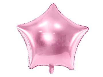 Balon foliowy Gwiazdka, 48cm, jasny różowy