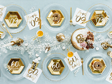 Paper cups 60th Birthday, gold, 220ml (1 pkt / 6 pc.)