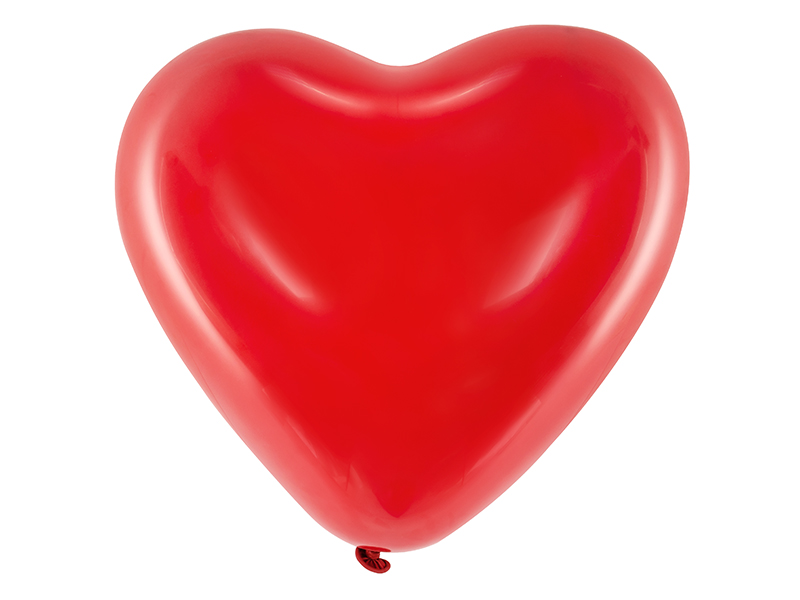 Latexballong – Hjärtan – pastell – röd – 40 cm – 6-pack