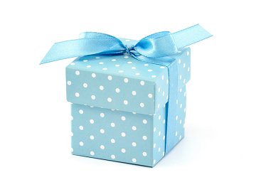 Boxes with dots, sky-blue (1 pkt / 10 pc.)