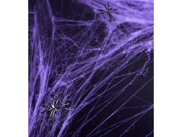 Halloween Spinnennetz, lila, 60g