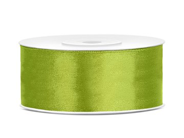 Satin Ribbon, green apple, 25mm/25m (1 pc. / 25 lm)