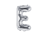 Balon foliowy Litera ''E'', 35cm, srebrny