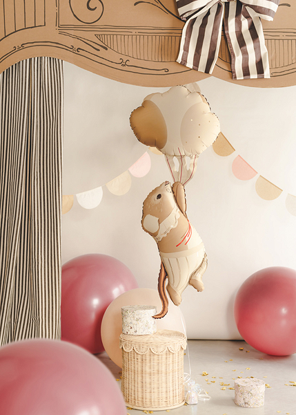 Foil balloon Mouse with balloons, 44x104 cm, mix - Designer