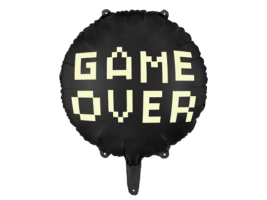 Foil balloon Gamer over, 45 cm, black