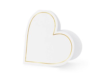 Place cards Hearts, 15.7x22 cm, white (1 pkt / 10 pc.)