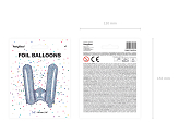 Folienballon Buchstabe ''W'', 35cm, holografisch