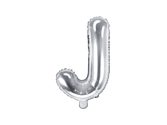Folienballon Buchstabe ''J'', 35cm, silber