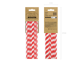 Paper Straws, red, 19.5cm (1 pkt / 10 pc.)