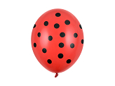 Balony 30cm, Kropki, Pastel Poppy Red (1 op. / 6 szt.)