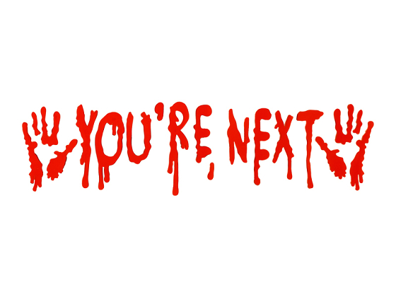 Gel window stickers “You're Next”, red