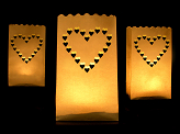 Lanternes, sacs à bougies, 15 x 9 x 26 cm (1 pqt. / 10 pc.)